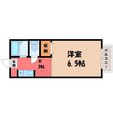 峰駅 徒歩8分 1階の物件間取画像